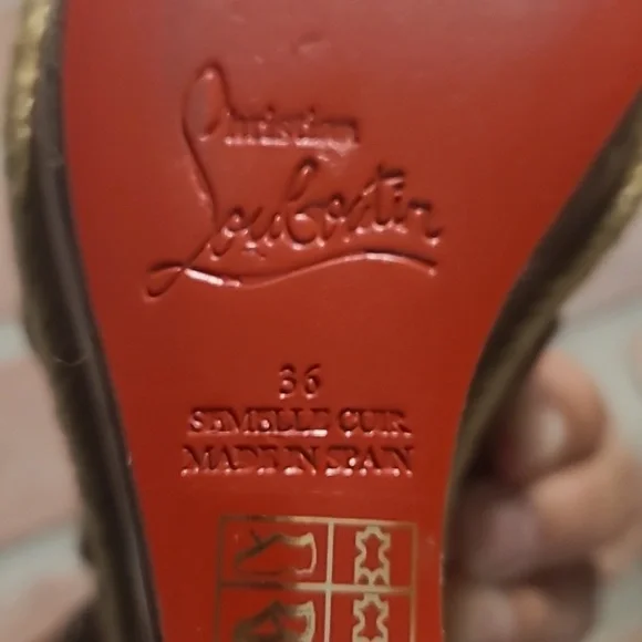 * Christian Louboutin Barcelona Wedge Espadrille Brown